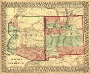 Thumbnail link to 1867 map of Arizona and New Mexico.